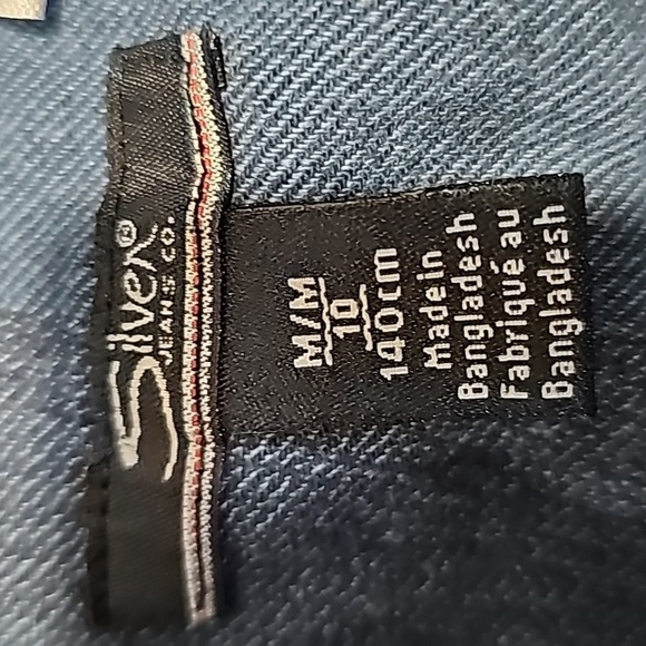 Silver medium blue plaid button down long sleeve shirt - Picture 5 of 6